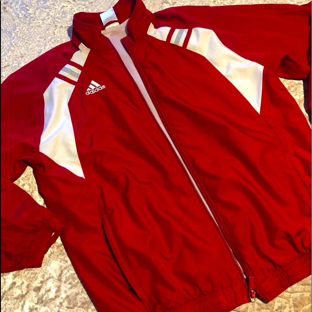Youth Large Red Adidas windbreaker